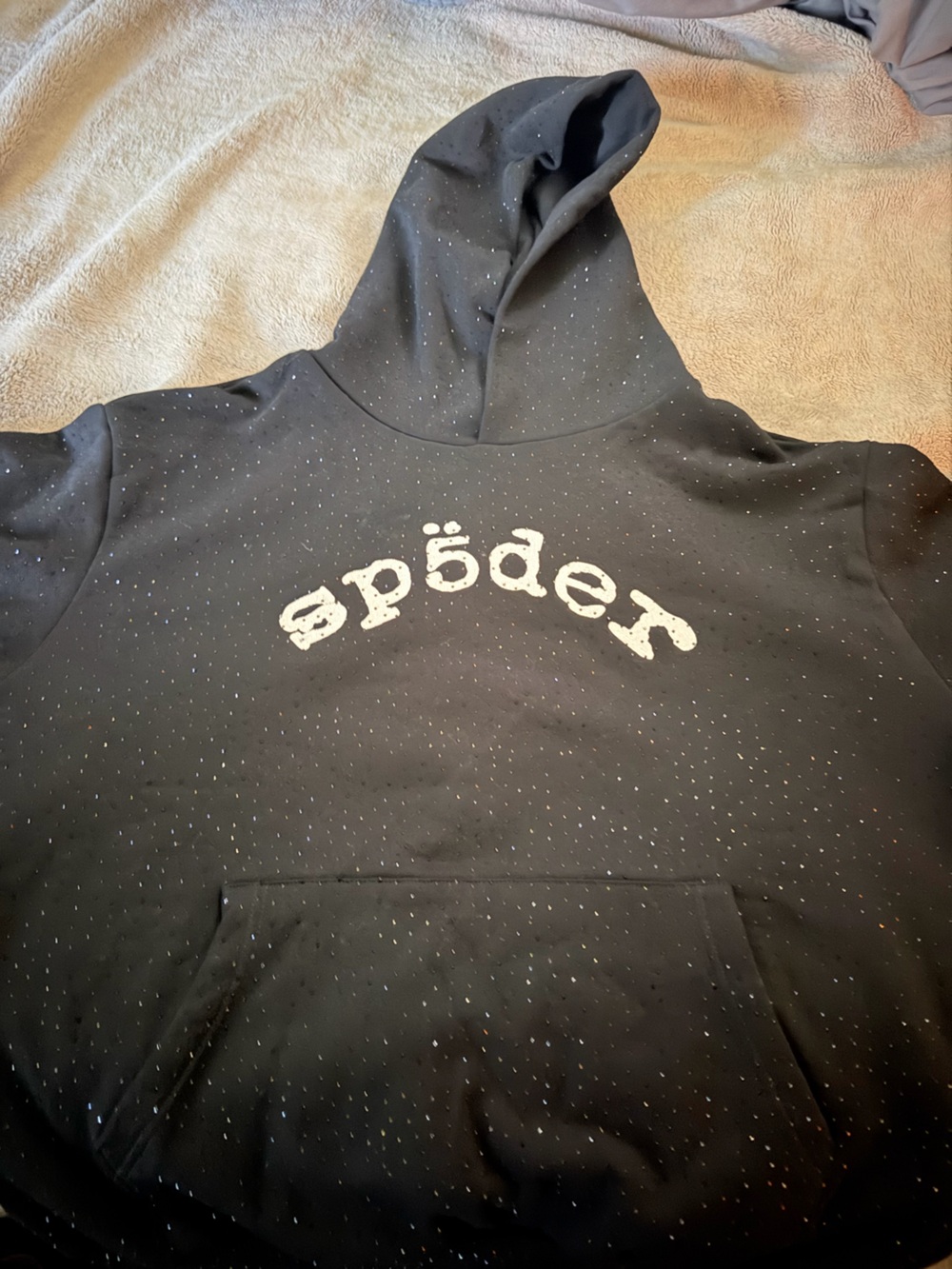 Spyder Black Speckled Pullover Hoodie - Lightweight Shirt Jacket Style